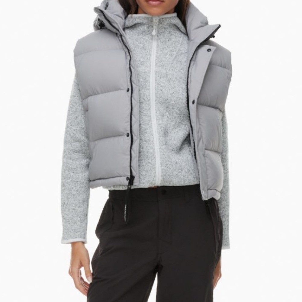 Aritzia Light Gray Puffer Vest